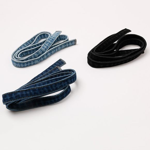 Denim Shirt Waist Belt For Women Jean Romper Dress Tie Sash Belts 0.8" Wide💜 - Picture 4 of 8